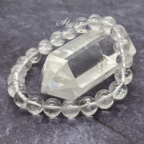 8mm 微小ライモナイト入り マニカラン産 ヒマラヤ水晶