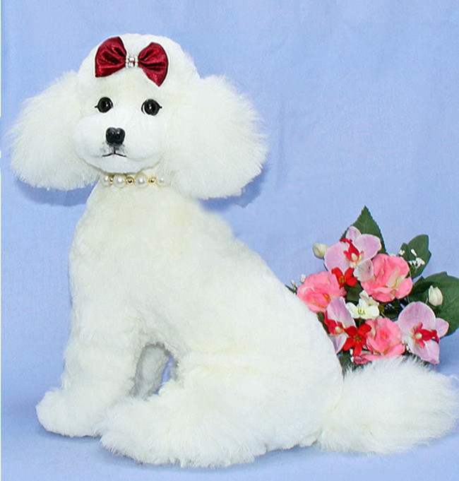 世界でたった一体の作品トイプードル　首可動型する ハンドメードアート