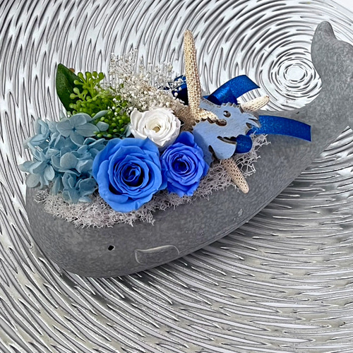 5個セット】青いバラ プリザーブドフラワー ケース入り ギフト