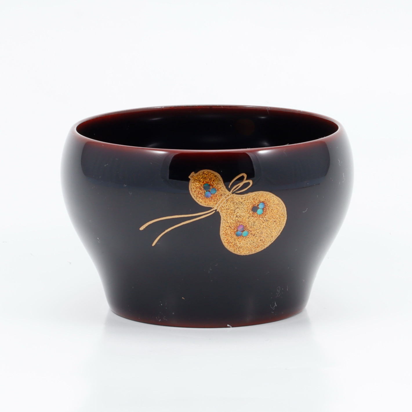 伝統工芸　輪島塗　ぐい呑み「瓢箪蒔絵」　【15-1】