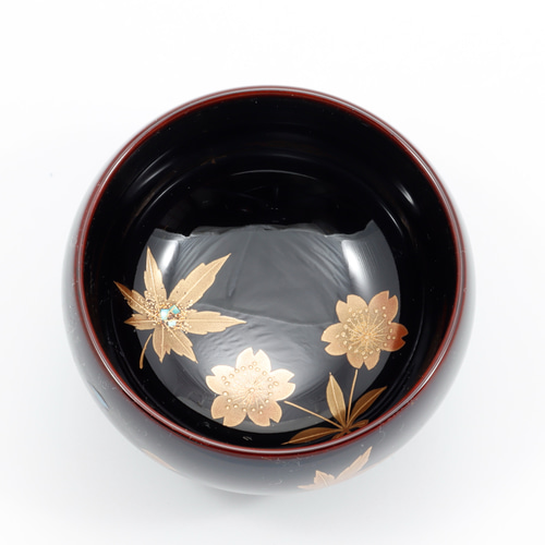 伝統工芸 輪島塗 ぐい呑み「春秋蒔絵」 【15-2】 マグカップ 伝統工芸