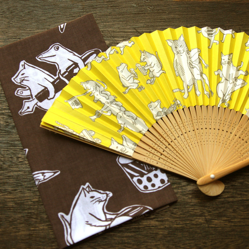 扇子てぬぐいセット ハンカチ・手ぬぐい 河童堂 通販 17953443｜Creema