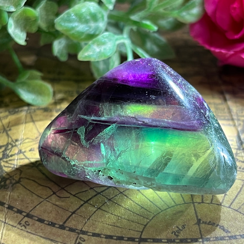 ☆数量限定☆高品質♢お買得【マルチフローライト『天才の石』タンブル