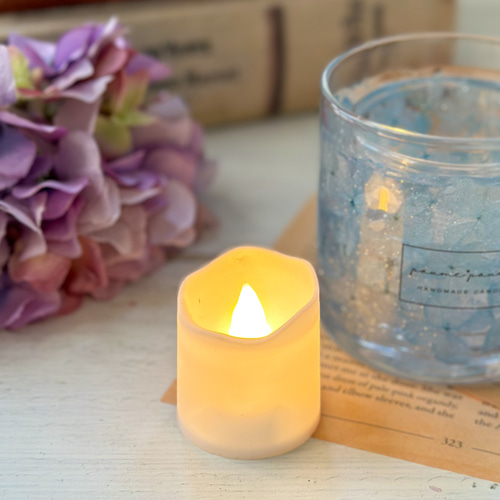 春 紫陽花のキャンドルホルダー ブルー紫陽花のキャンドルホルダー キャンドル・キャンドルホルダー