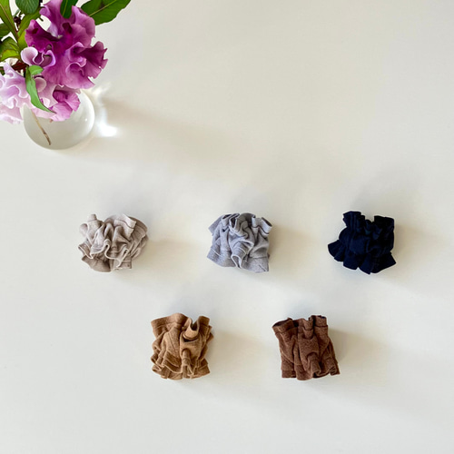 ﾏﾙｼｪで好評 シュシュ(一重) スッキリとゴムをかくす 使いやすい5色