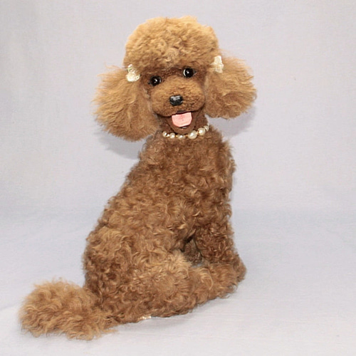 世界でたった一体のトイプードル首が可動します テディベア ファー