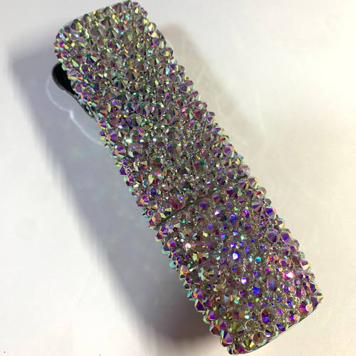 ☆ iQOSケース デコ black×silver チャーム付き 【103】