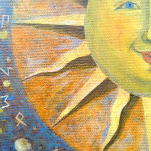 にやけた太陽】アクリル画 (S0号） 絵画 涼詩ソーダ 通販