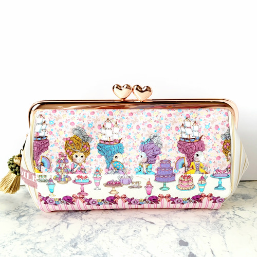 1872.ハンドメイド 14cmがま口ポーチ マイリトルテイラー がま口