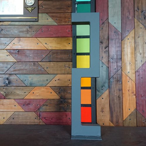 マットグレーでアイアンな極太鉄脚♪ 50×150×650mm 己型 4脚ver 