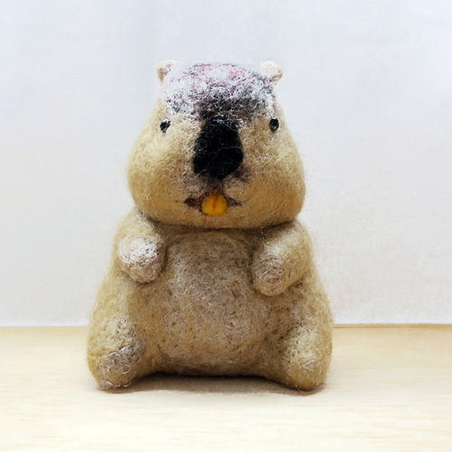 羊毛フェルト　マーモット マーモット 羊毛フェルト マナウヲ（てんめのながや） 通販 17954152