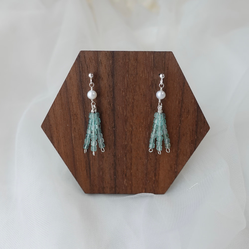 Summer Breeze》ミントブルー アパタイト 海水パール シルバー925