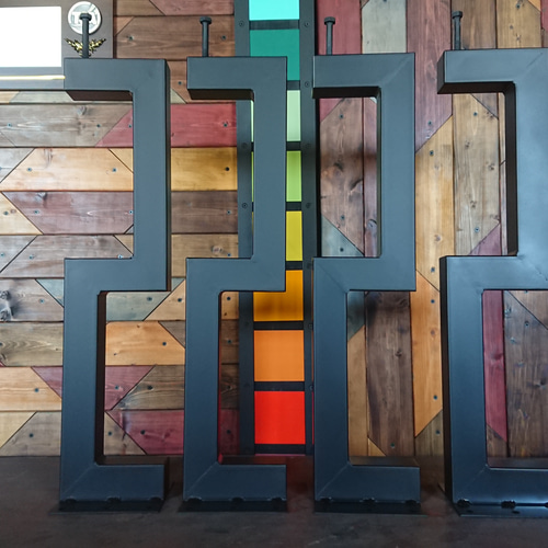 マットブラックでアイアンな極太鉄脚♪ 50×50×650mm 4脚 