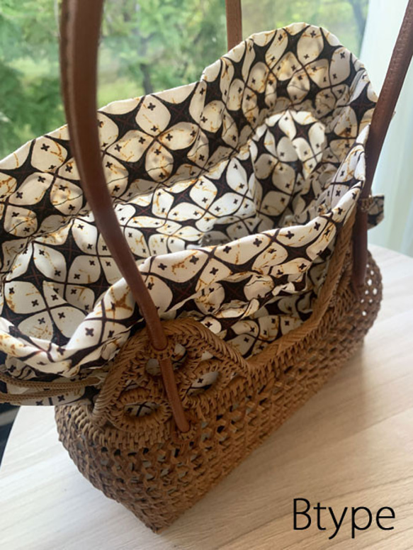 アタバスケット…角型…バリ島インドネシア （アジアン雑貨 アタ製品  