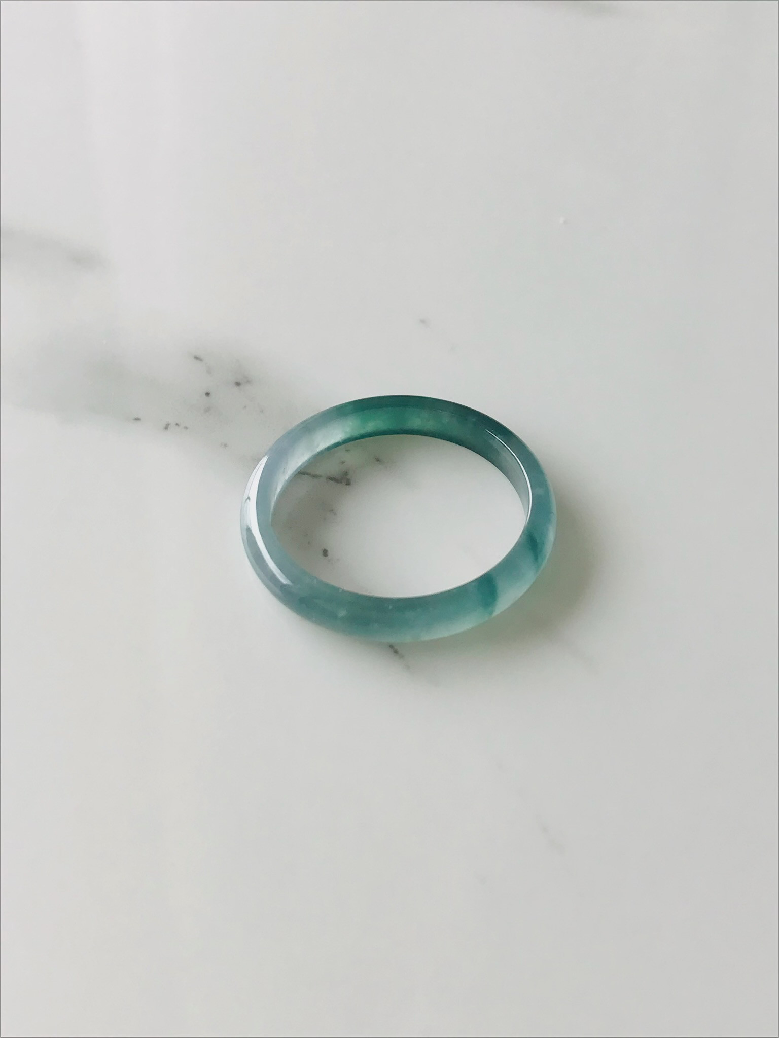 [R290-004］ ジェイド　JADE ヒスイ　本翡翠　くりぬき　リング　天然石　グアテマラ産　ラベンダー　19号