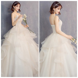 ウェディングドレス オフショルダー ボリューム袖 パフスリーブ A