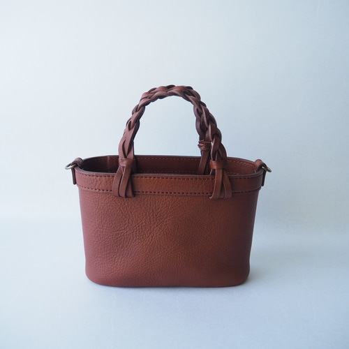 三つ編み持ち手のミニバッグポシェット ポシェット mala ruka