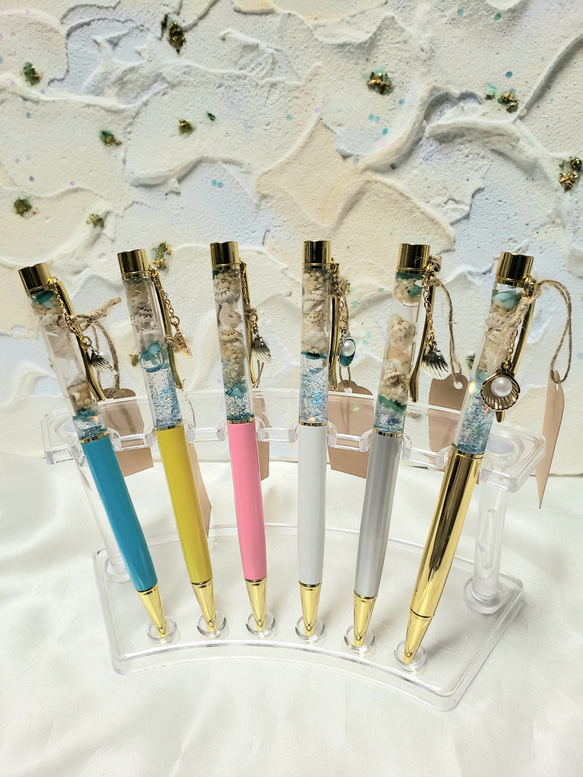 N157 / カスタムボールペン 天然石 アクアマリン N157 / カスタムボールペン 天然石 アクアマリン