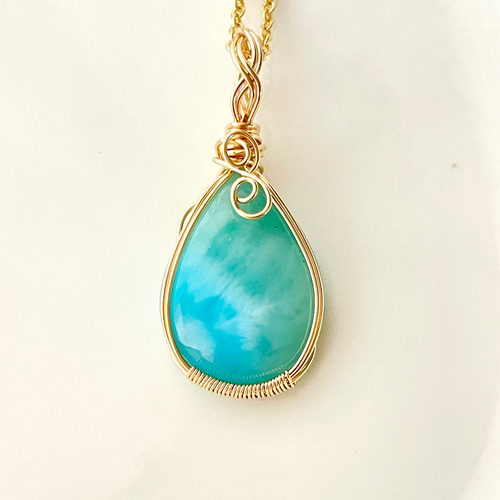 【激レア】天然石ピンクラリマー　天使の羽根　ペンダントトップ 激レア】天然石ピンクラリマー 天使の羽根 ペンダントトップ