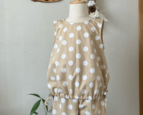 チュニックセットアップ  ハンドメイド 裾しぼりチュニックセットアップ 子供服 MAMIBUU 通販 17954728