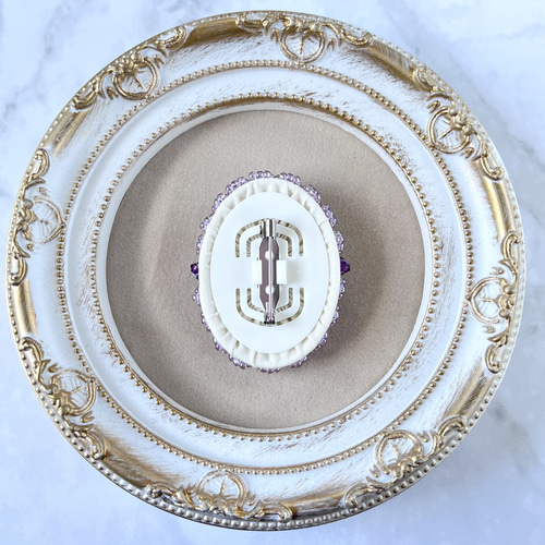 スミレのクラシカル刺繍ブローチ ブローチ Buugen 通販 17954918