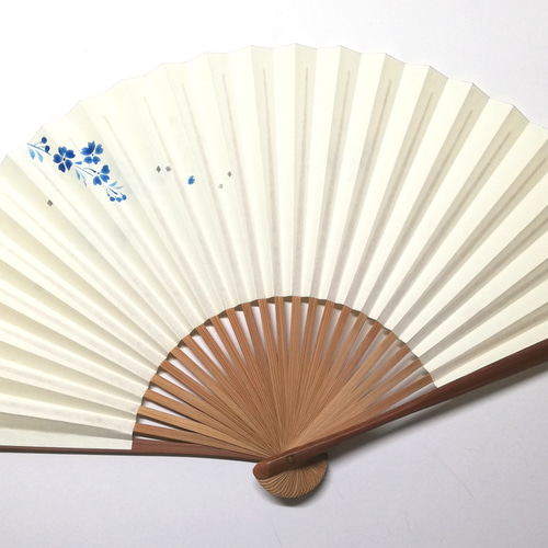 呪みちる 直筆絵　所沢梅子　2020年購入品 趣 -omomuki- <蝶々ー藍ー> 京扇子 その他ファッション雑貨 ほり