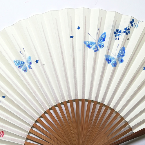趣 -omomuki- <蝶々ー藍ー> 京扇子 その他ファッション雑貨 ほり