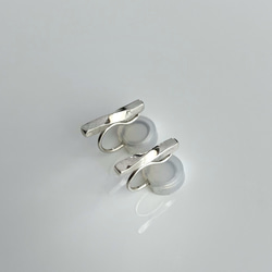 ひねりバーのシンプルイヤリング　silver950 痛くなりにくい 10枚目の画像