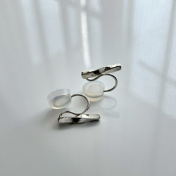 ひねりバーのシンプルイヤリング　silver950 痛くなりにくい 11枚目の画像