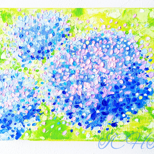 油絵 紫陽花の薫り 絵画 ICHI 通販 17955395｜Creema(クリーマ)