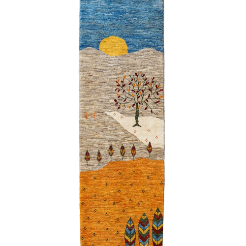 【激安通販 オンラインショップ】日用品 148×49cm【ペルシャ手織りカシュクリギャッベ] リズ バフト ラグ・カーペット