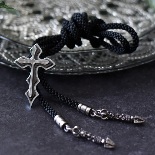 ループタイ【罪と罰と愛】◇十字架を背負う覚悟 ネックレス