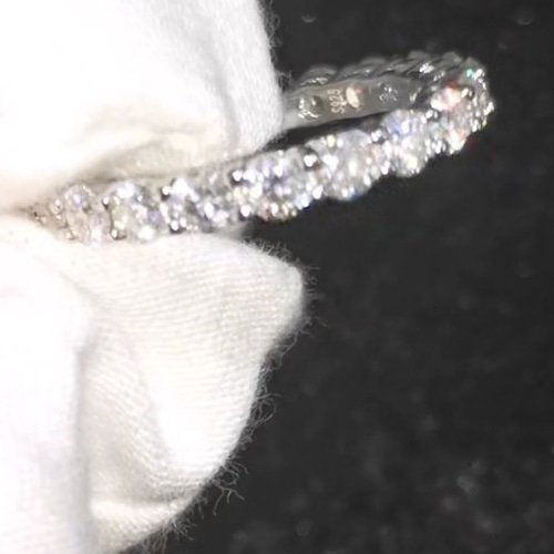 3mm モアサナイト フルエタニティリング ゴールド k18ジュエリー 指輪