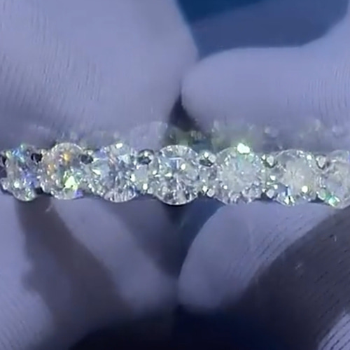 3mm モアサナイト フルエタニティリング ゴールド k18ジュエリー 指輪