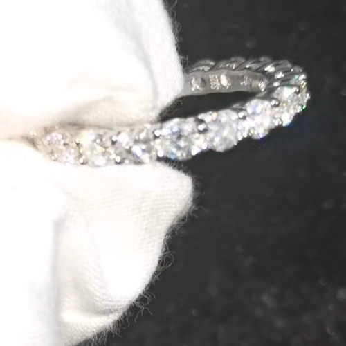 3mm モアサナイト フルエタニティリング ゴールド k18ジュエリー 指輪