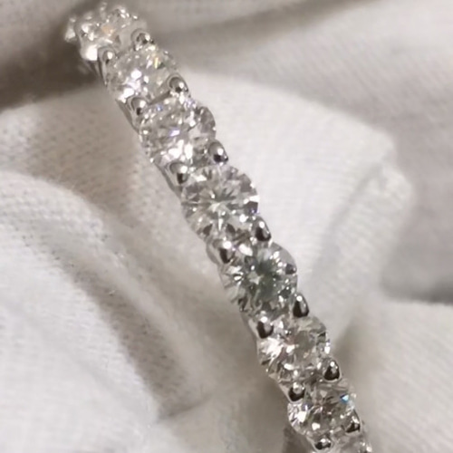 3mm モアサナイト フルエタニティリング ゴールド k18ジュエリー 指輪