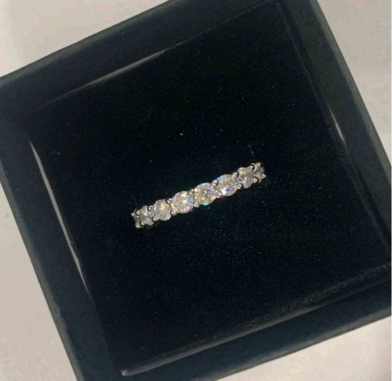 3mm モアサナイト　フルエタニティリング　ゴールド　k18ジュエリー 10,079円