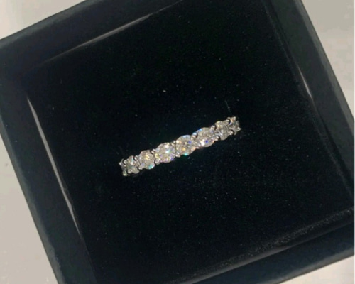 3mm モアサナイト フルエタニティリング ゴールド k18ジュエリー 指輪