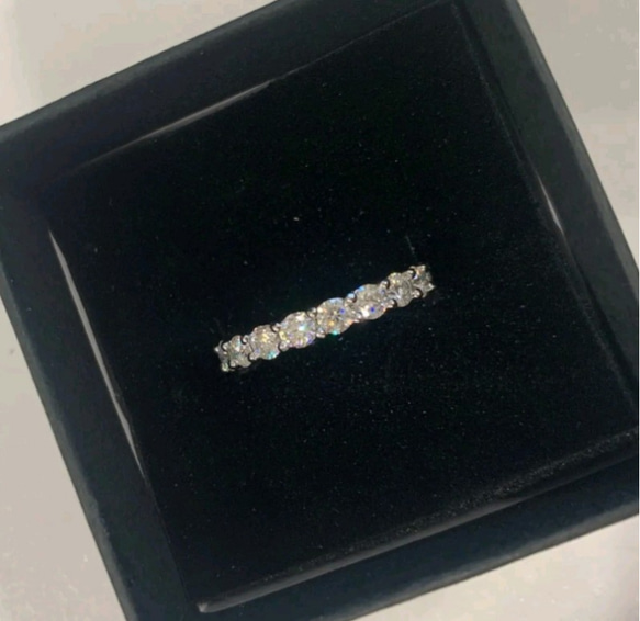 3mm モアサナイト フルエタニティリング ゴールド k18ジュエリー 指輪