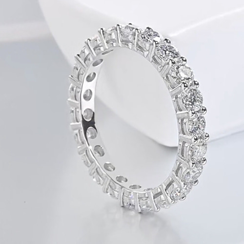 3mm モアサナイト フルエタニティリング ゴールド k18ジュエリー 指輪