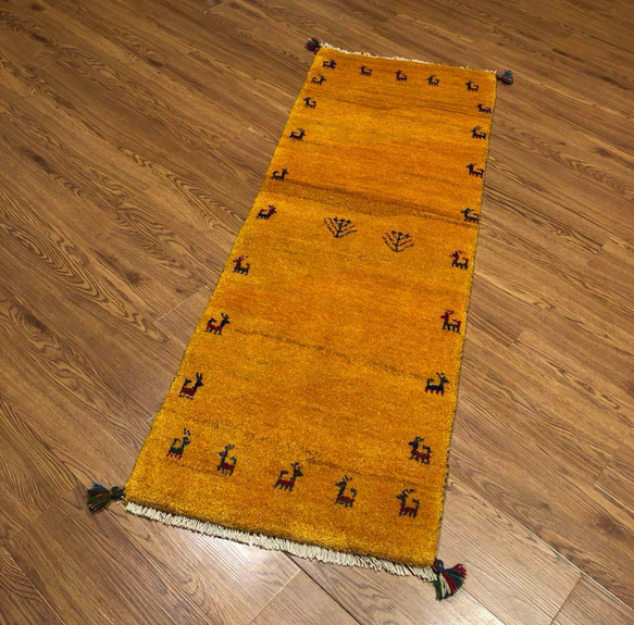 ペルシャギャッベ( ギャベ )ラグ ベッドサイド 廊下 ランナー No.GK