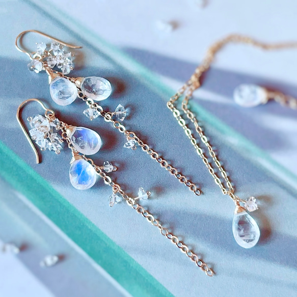 Creema限定 夏の福袋】極上ブルームーンストーンのクリスタルティアラ