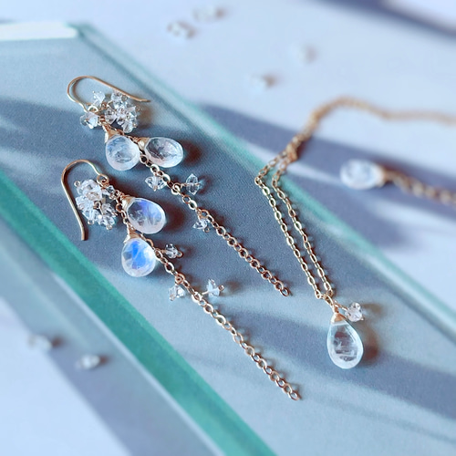 アクセサリーまとめ　④ Creema限定 夏の福袋】極上ブルームーンストーンのクリスタルティアラ