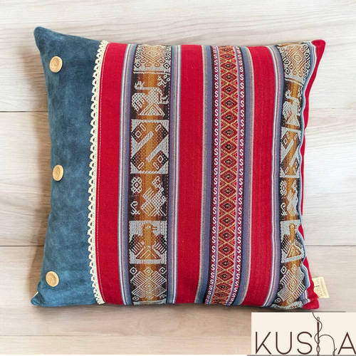 エスニッククッションカバー(ペルーの民族布) クッション・クッション