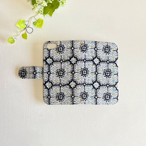 ハンドメイド♡ミナペルホネン♡新色forestwave＋anemone♡バケツ ミナペルホネン forest wave+anemone iPhone ケース iPhone
