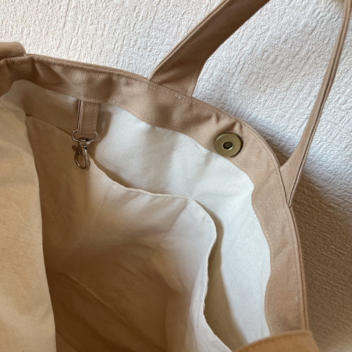 【美品】BRIEFING EASY WIRE トートバッグ ショルダー　ベージュ ショルダートートバッグ 2way 帆布 全4色 ベージュ ショルダー