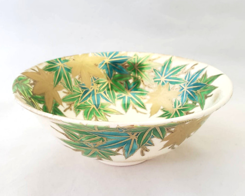 夏茶碗　青楓　紫雲作 夏茶碗青楓紫雲作