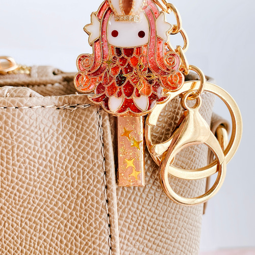 アマビエ様♡キーホルダー チャーム♡ファー付