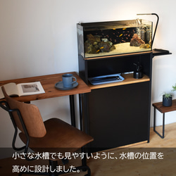 小型水槽にぴったり合う水槽台 / Teto テト / GEX ジェックス 水槽 60×20×25cm / 水槽 水槽台 9枚目の画像