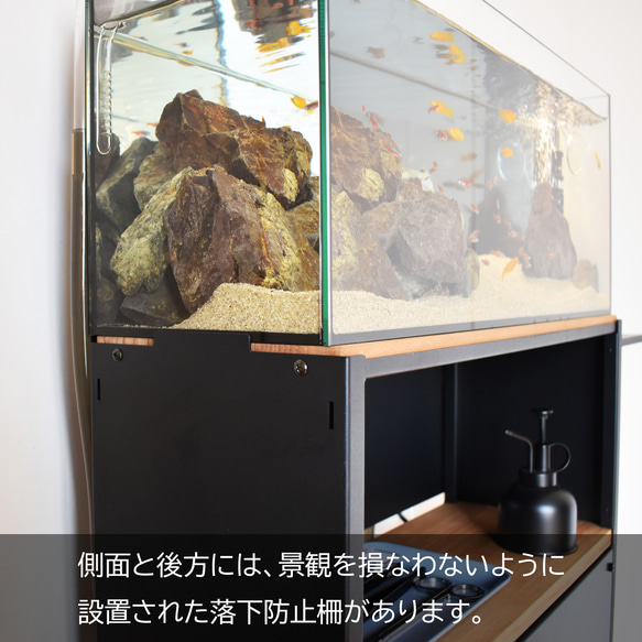 小型水槽にぴったり合う水槽台 / Teto テト / GEX ジェックス 水槽 60×20×25cm / 水槽 水槽台 5枚目の画像